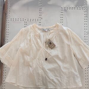 Madewell White Peasant Blouse